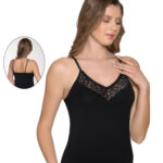 Maiou cu dantelă, cu bretele ajustabile – Belinay 6010