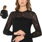 Bluză cu dantelă cu mânecă lungă – Belinay 8543